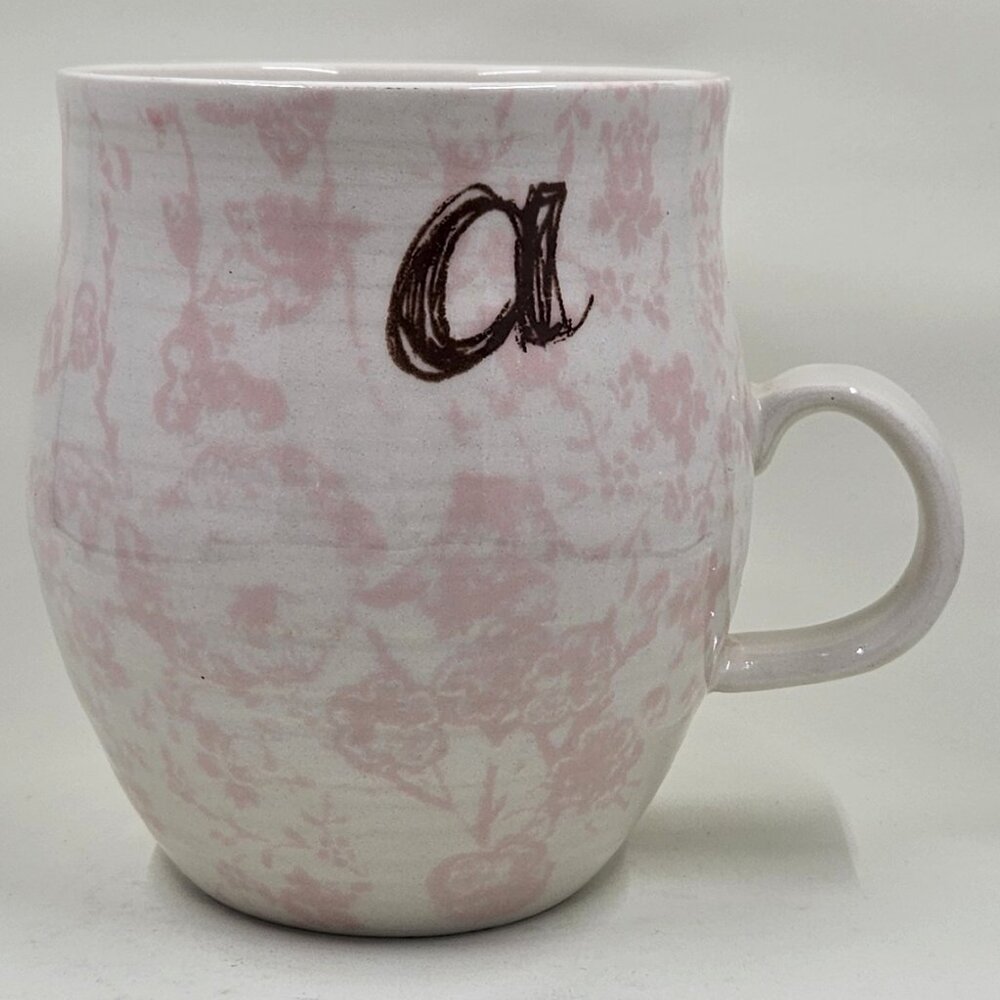 Anthropologie Homegrown monogram mug "a" Samantha Robinson design